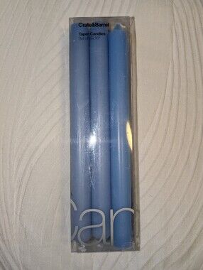 Crate & Barrel Light Blue Taper Candles - Set of 6